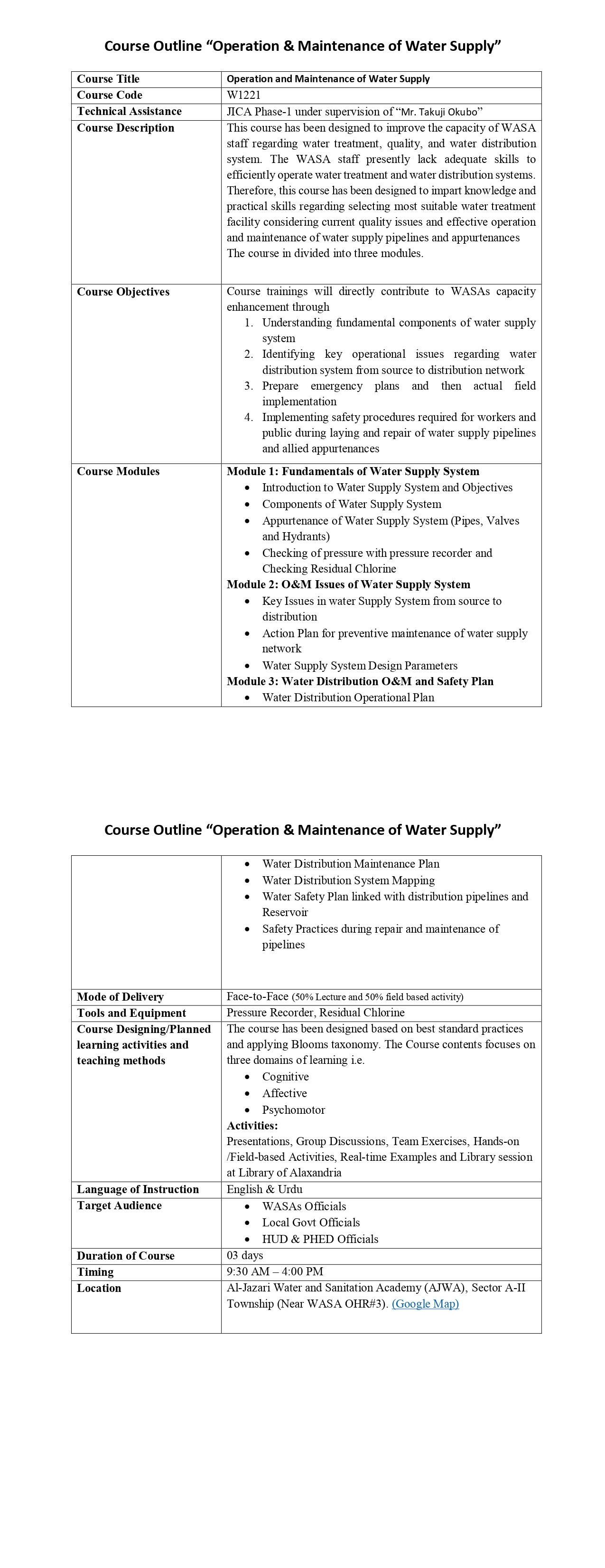 Course Outline